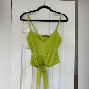 Zara Lime Green tie top